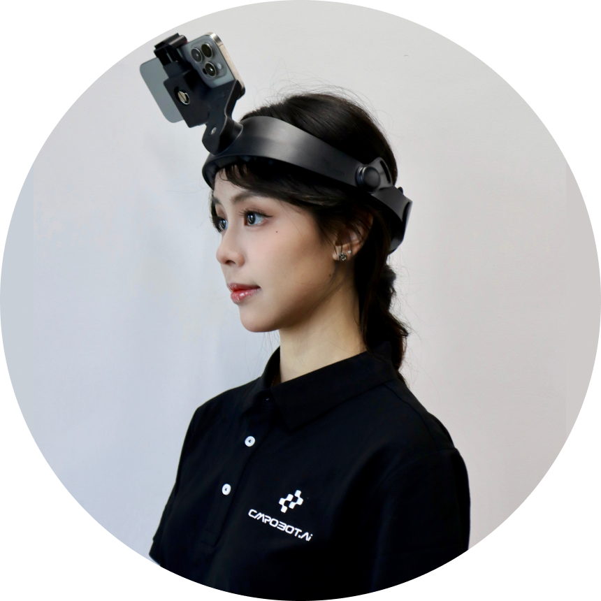 Collector wearing EGO professional capture hardware